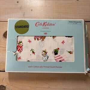 Cath Kidston New Open Box Puppy Love Pink Standard Pillowcase Pair 21x28